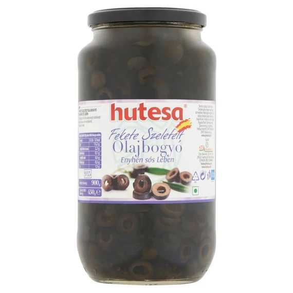 Oliva fekete szeletelt Hutesa 900g