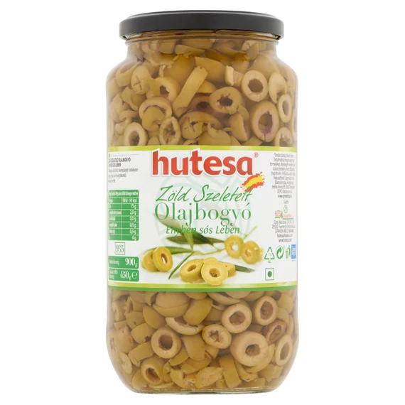 Oliva zöld szeletelt Hutesa 900/450g