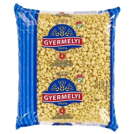 Tészta kagyló 4 toj. Gyermelyi 5kg