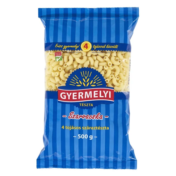 Tészta szarvacska Gyermelyi 500g