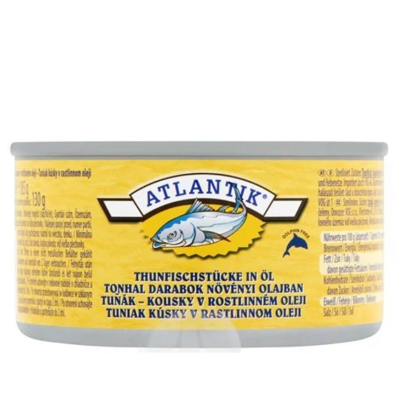 Tonhaldarabok olajban Atlantik 185g