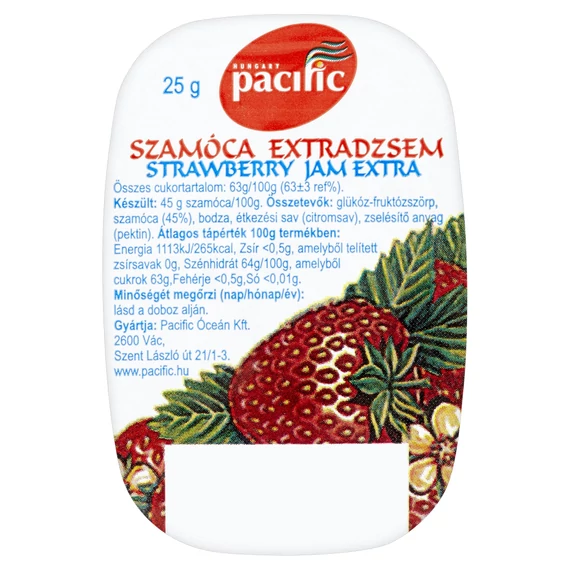 Dzsem extra mini szamóca Pacific 50x25g