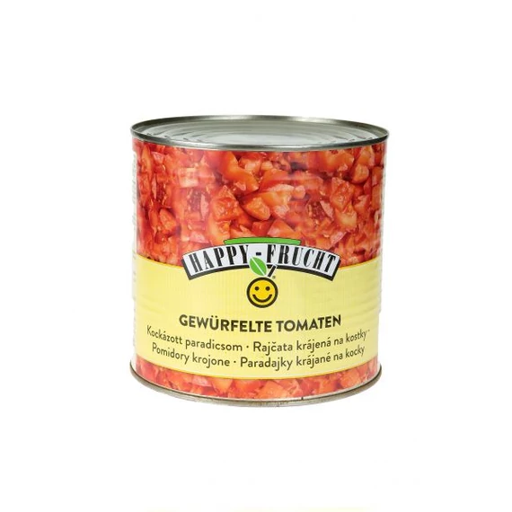 Paradicsom hámozott darabolt Happy Frucht 2500g