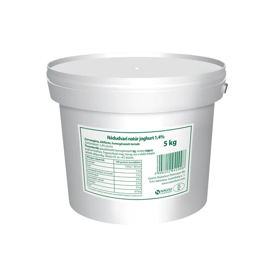 Joghurt natúr vödrös Nádudvari 1,4% 5l