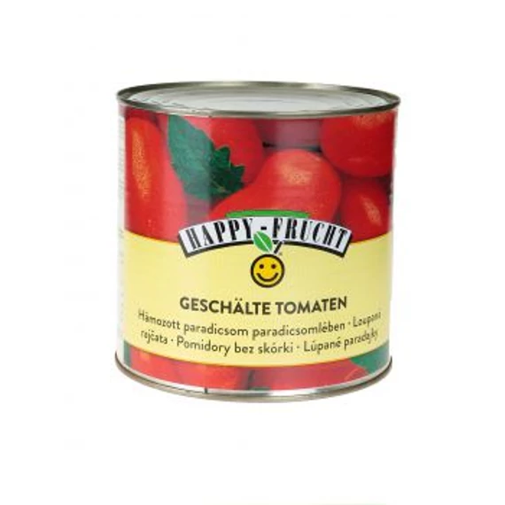 Paradicsom hámozott egész Happy Frucht 2500g