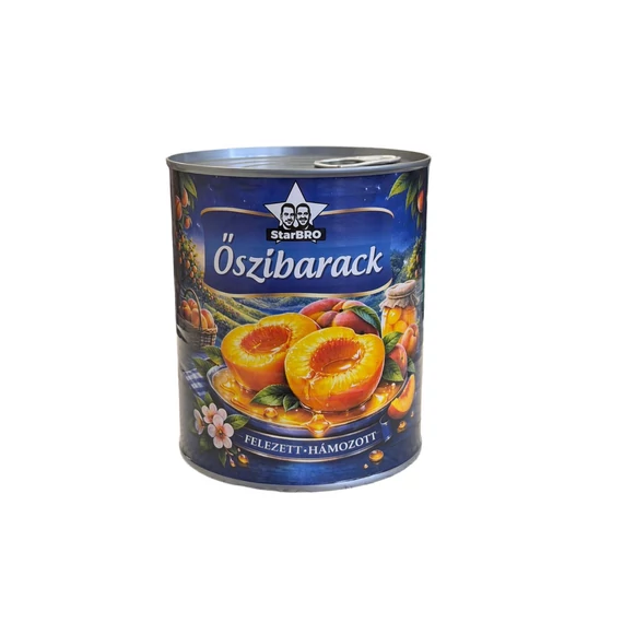 Konzerv őszibarack felezett StarBRO 820g