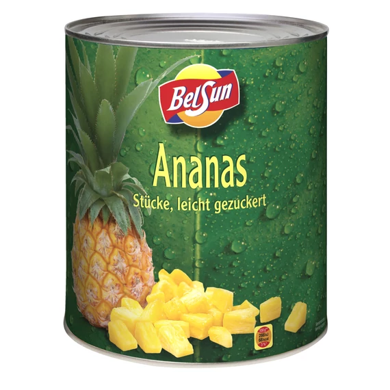 Konzerv ananász darabolt enyhén cukros Belsun 3100ml