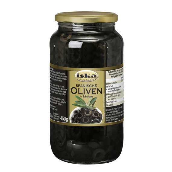 Oliva fekete szeletelt Iska 935ml
